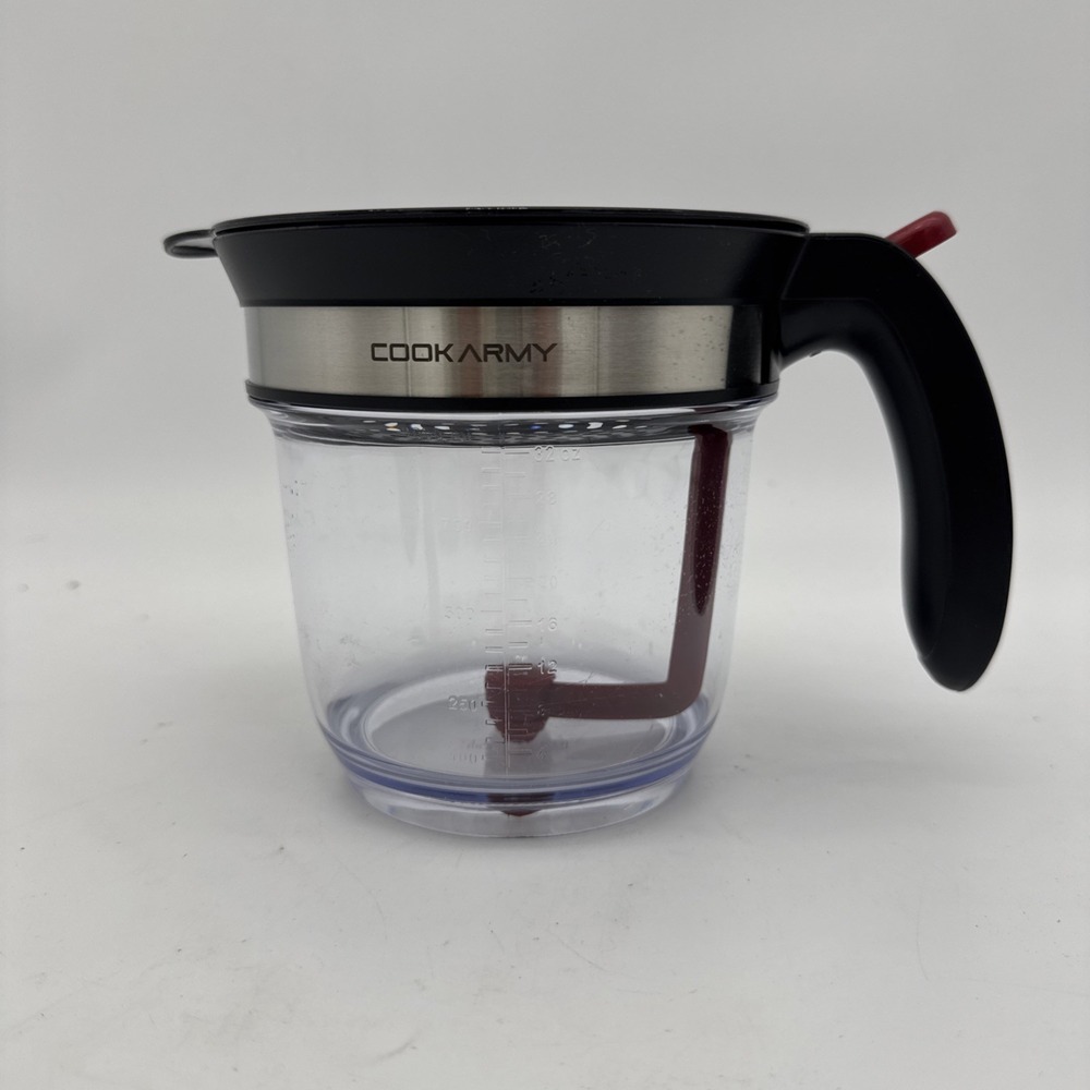 Cook Army Fat Separator with Bottom Release – 4 Cups 32 oz Gravy, Soups, Stews